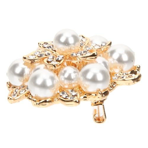 Garneck Zweilagige Brosche mit Perlen und Funkelnden Strasssteinen Anstecknadel für Anzug Party und Hochzeitsaccessoire Vielseitig für Kleidung Hut und Schal Geeignet von Garneck