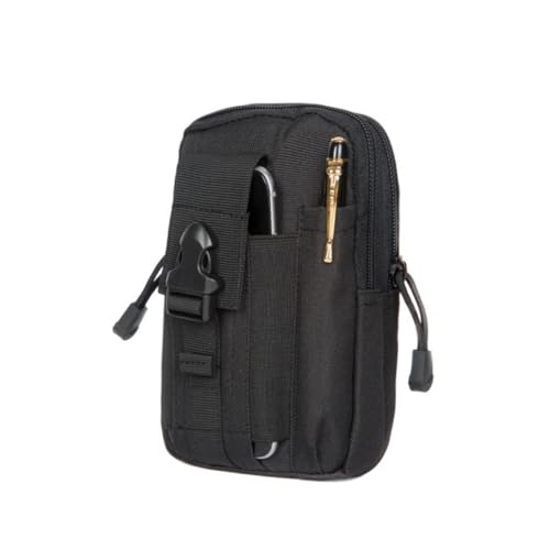 Garneck wasserdichte Taktische Gürteltasche für Herren Outdoor Hüfttasche mit Reißverschluss Passend für Handy Note Vielseitige Lauftasche für Wandern Jagd und Alltag Schwarze Hüfttasche von Garneck