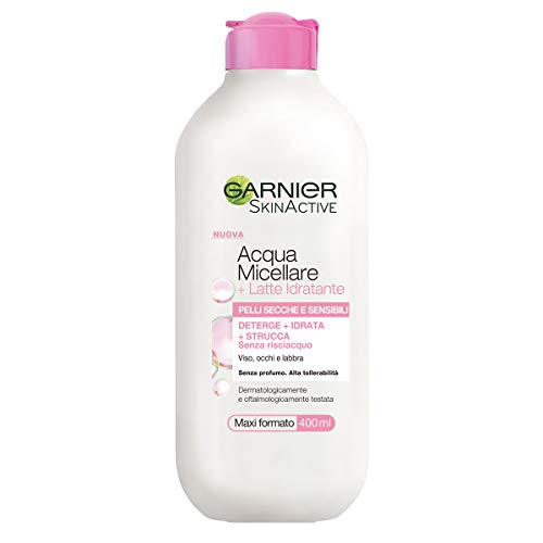 Garnier Acqua Micellare + Latte Idratante Mikellare per Pelli Secche, Strucca, Deterge e Idrata, 400 ml von Garnier