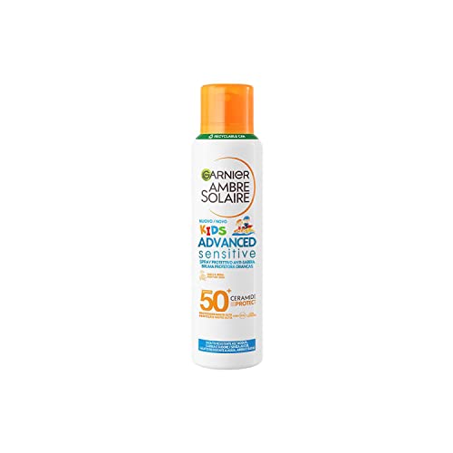 Garnier Ambre Solaire Advanced Sensitive Kids Ceramide Protect Aerosol Spray Anti-Sand SPF50+, 150 ml von Garnier