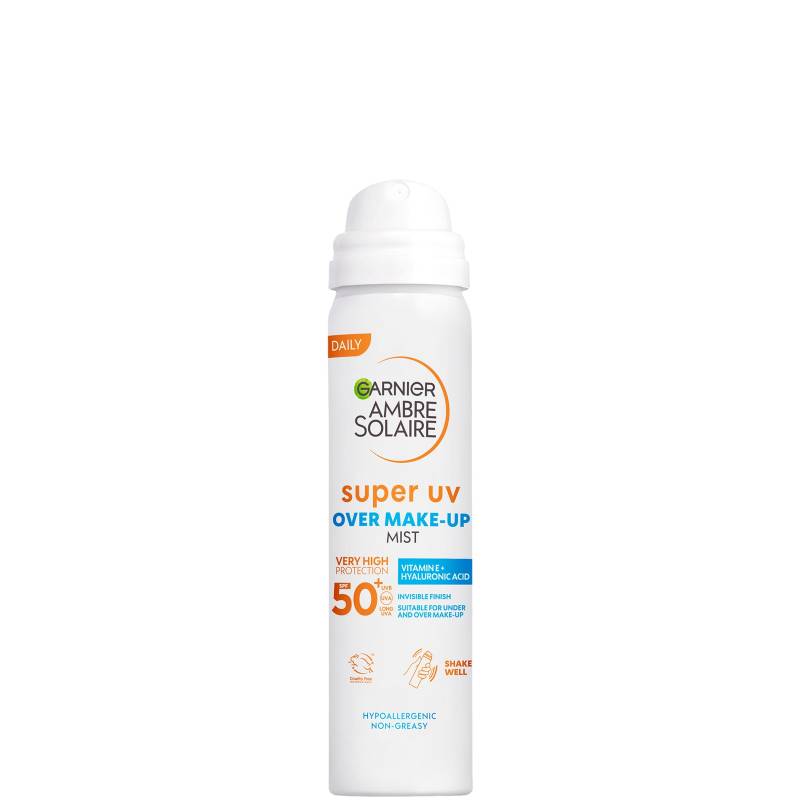 Garnier Ambre Solaire Over Makeup Super UV Protection Mist SPF50+ With Hyaluronic Acid And Vitamin E, 75ml von Garnier