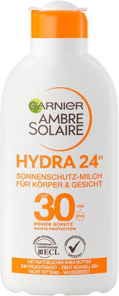 Garnier Ambre Solaire Hydra 24H Sonnenschutz-Milch LSF 30 Sonnenmilch 200ml von Garnier