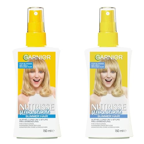 Garnier Aufheller-Spray um 1/4 Nuance pro Anwendung, für blondes bis mittelbraunes Haar, Cristal Summer Hair, 1 x 150 ml (Packung mit 2) von Garnier