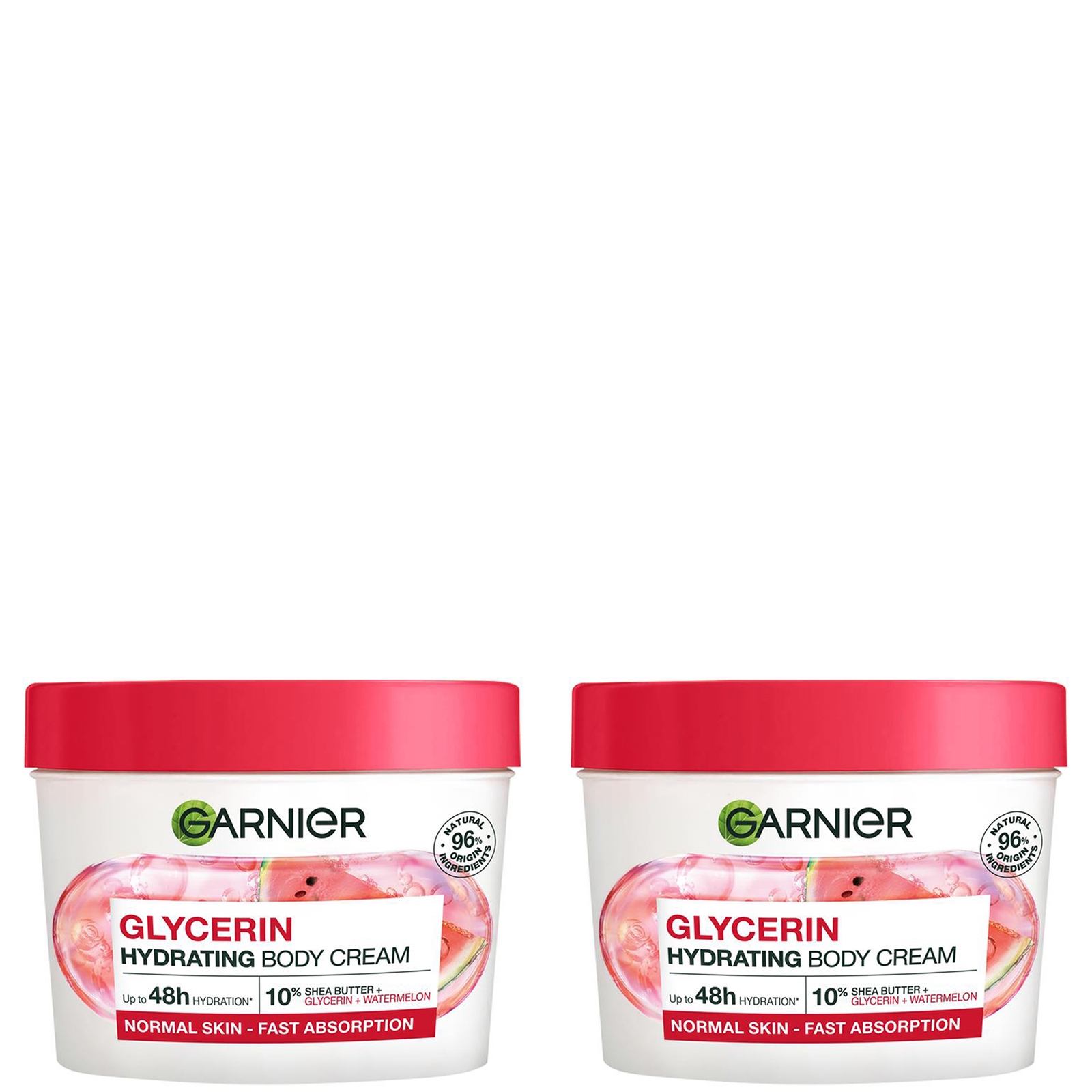 Garnier Body Superfood, Nourishing Body Cream Duos - Watermelon & Hyaluronic Acid von Garnier