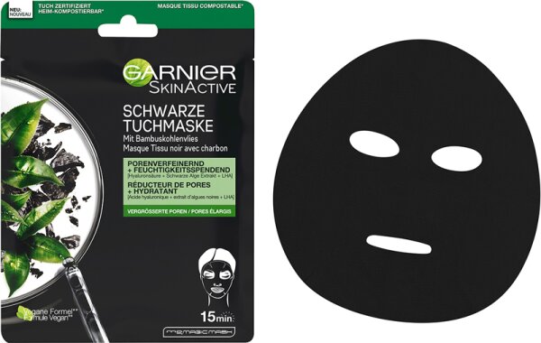 Garnier Hydra Bomb Tuchmaske schwarze Alge Tuchmaske 28g von Garnier