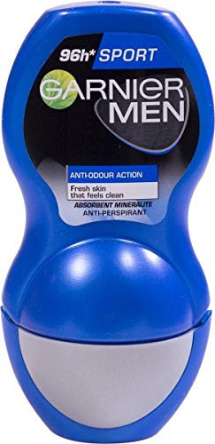 Garnier Men Mineral Sport Antiperspirant in Kugel, frisches und sauberes Leder auch nach Kraft, 50 ml von Garnier