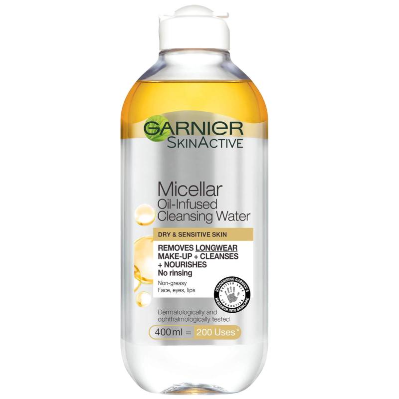 Garnier Mizellenwasser Oil Infused Gesichtsreinigung und Make-up-Entferner 400 ml von Garnier