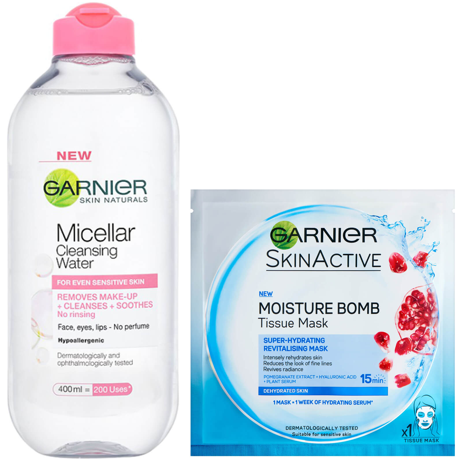 Garnier Micellar Water Sensitive Skin and Hydrating Face Sheet Mask for Dehydrated Skin Kit Exclusive Garnier Micellar Water Sensitive Skin and Hydrating Face Sheet Mask for Dehydrated Skin Kit Exclusive von Garnier