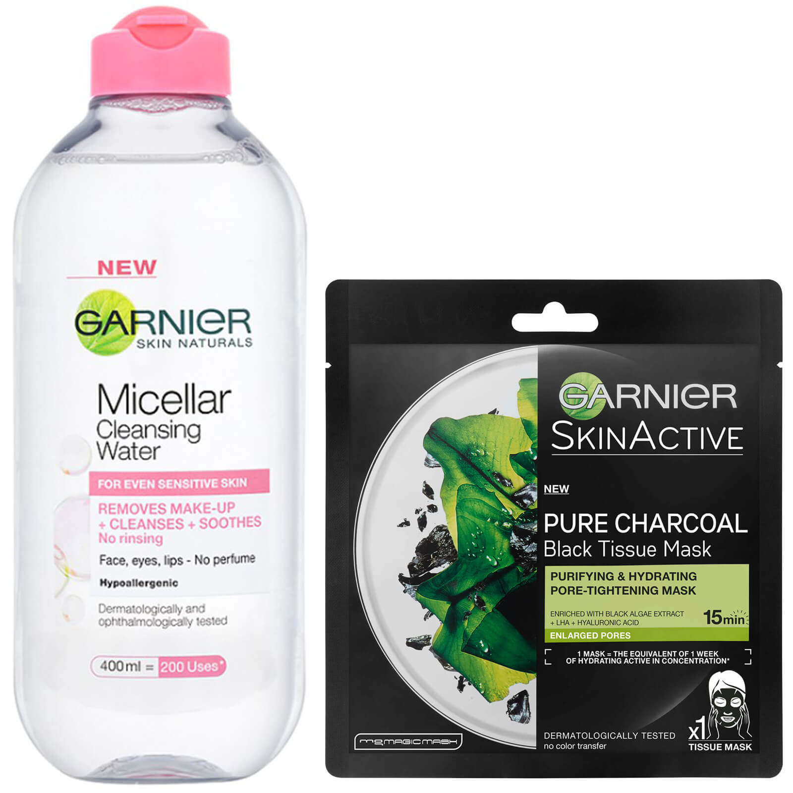 Garnier Micellar Water Sensitive Skin and Hydrating Face Sheet Mask for Enlarged Pores Kit Exclusive Garnier Micellar Water Sensitive Skin and Hydrating Face Sheet Mask for Enlarged Pores Kit Exclusive von Garnier