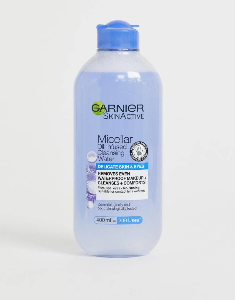 Garnier - Mit Öl angereichertes Mizellenwasser für sensible Haut & Augen, 400 ml-Keine Farbe von Garnier