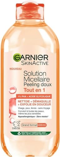 Garnier - Mizellenwasser All-in-1 Sanftes Peeling – 1% PHA & Glykolsäure – Peeling & Glättend – für alle Hauttypen – ohne Ausspülen – vegane & hypoallergene Formel – 400 ml Garnier - Mizellenwasser All-in-1 Sanftes Peeling – 1% PHA & Glykolsäure – Peeling & Glättend – für alle Hauttypen – ohne Ausspülen – vegane & hypoallergene Formel – 400 ml von Garnier
