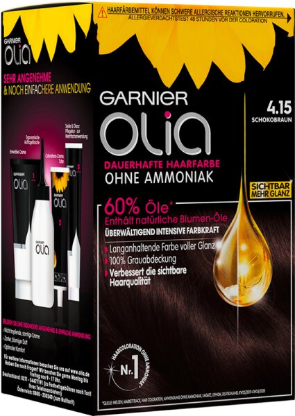 Garnier Olia dauerhafte Haarfarbe 4.15 Schokobraun Coloration 1Stk von Garnier