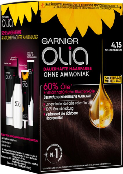 Garnier Olia dauerhafte Haarfarbe 4.15 Schokobraun Coloration 1Stk von Garnier