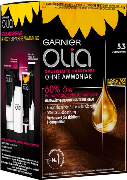 Garnier Olia dauerhafte Haarfarbe 5.3 Goldbraun 1 Stk. von Garnier