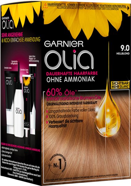 Garnier Olia dauerhafte Haarfarbe 9.0 Hellblond Coloration 1Stk von Garnier
