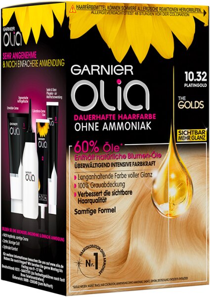 Garnier Olia dauerhafte Haarfarbe Gold 10.32 Platingold 1 Stk. von Garnier