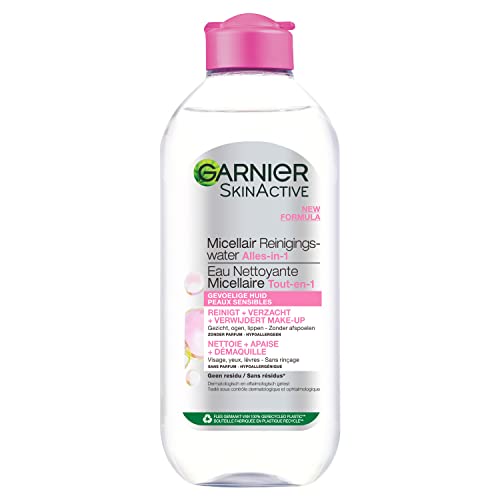 Garnier SkinActive Micellar-Reinigungswasser für empfindliche Haut – Milde Gesichtsreinigung – Sanfter Make-Up Entferner - 400ml von Garnier