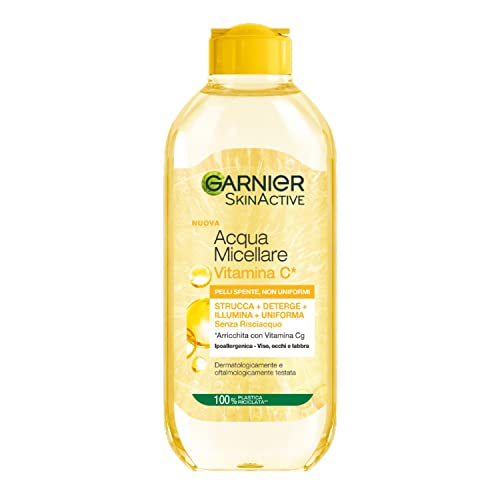 Garnier SkinActive Micellierwasser mit Vitamin C, für feine und nicht gleichmäßige Haut, ohne Ausspülen, 400 ml von Garnier