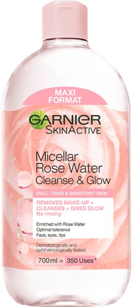 Garnier SkinActive Micellar Rose Water Cleanse & Glow for Dull, Tired & Sensitive Skin Gesichtswasser 700ml Garnier SkinActive Micellar Rose Water Cleanse & Glow for Dull, Tired & Sensitive Skin Gesichtswasser 700ml von Garnier