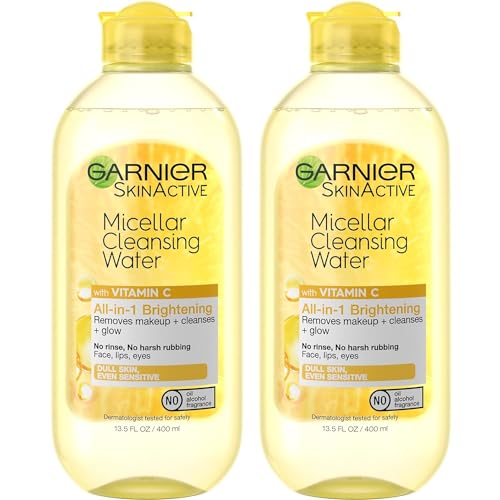 Garnier SkinActive Micellar Water with Vitamin C, Facial Cleanser & Makeup Remover, 13.5 fl. oz, 2 count (Packaging May Vary) von Garnier