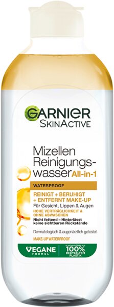 Garnier SkinActive Mizellen Reinigungswasser All-in-1 Waterproof Gesichtswasser 400ml von Garnier