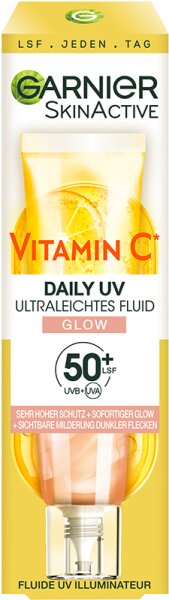 Garnier SkinActive Vitamin C Daily UV Ultraleichtes Fluid Glow LSF 50+ Gesichtsfluid 40ml von Garnier