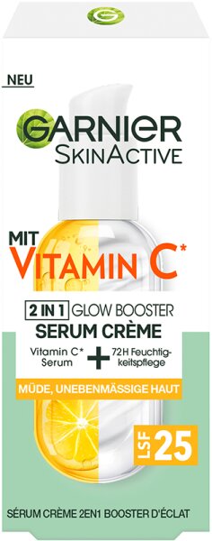Garnier SkinActive Vitamin C 2in1 Glow Booster Serum Creme LSF 25 Gesichtsserum 50ml von Garnier