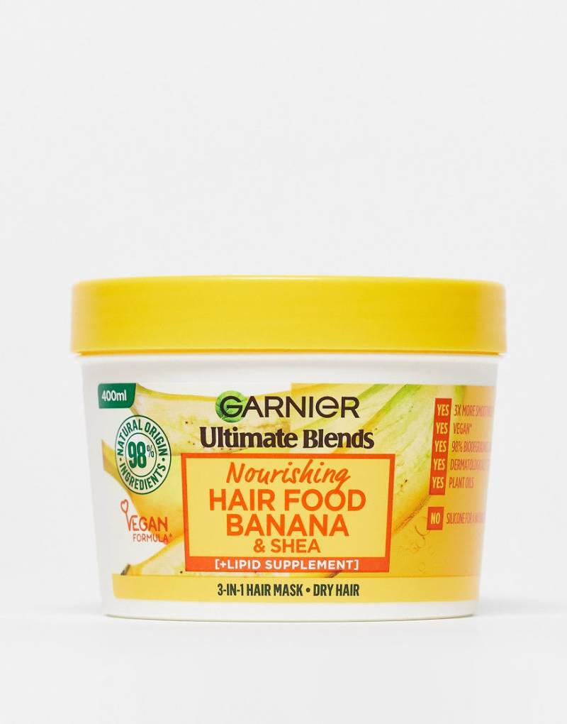 Garnier - Ultimate Blends - Haar-Behandlung mit Banane, 3-in-1-Maske für trockenes Haar, 400 ml-Keine Farbe von Garnier