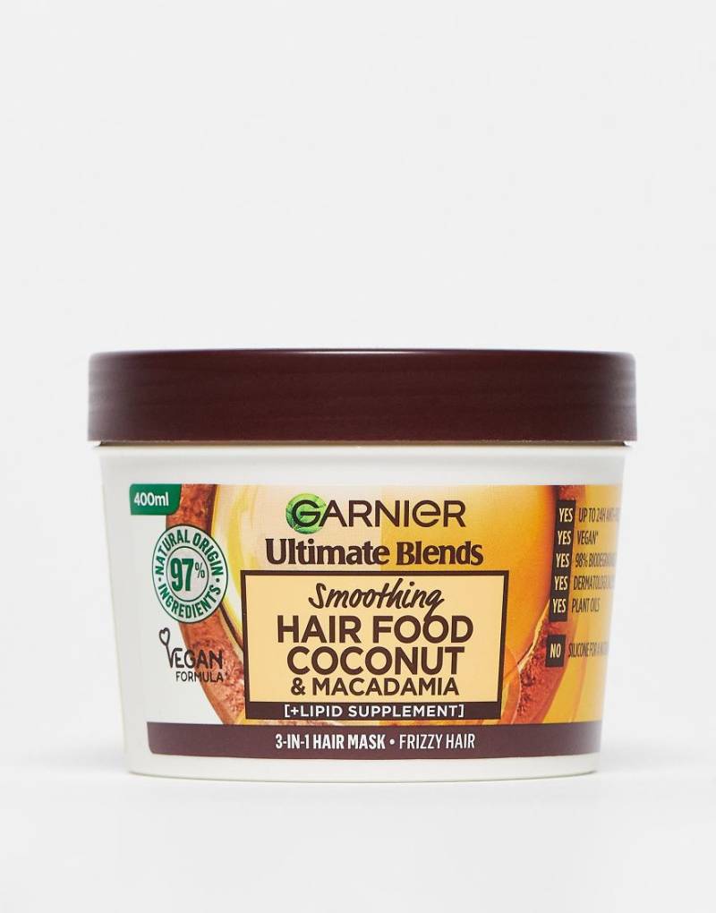 Garnier - Ultimate Blends Hair Food Coconut Oil - 3-in-1-Haarmaske für krauses Haar, 400 ml-Keine Farbe von Garnier