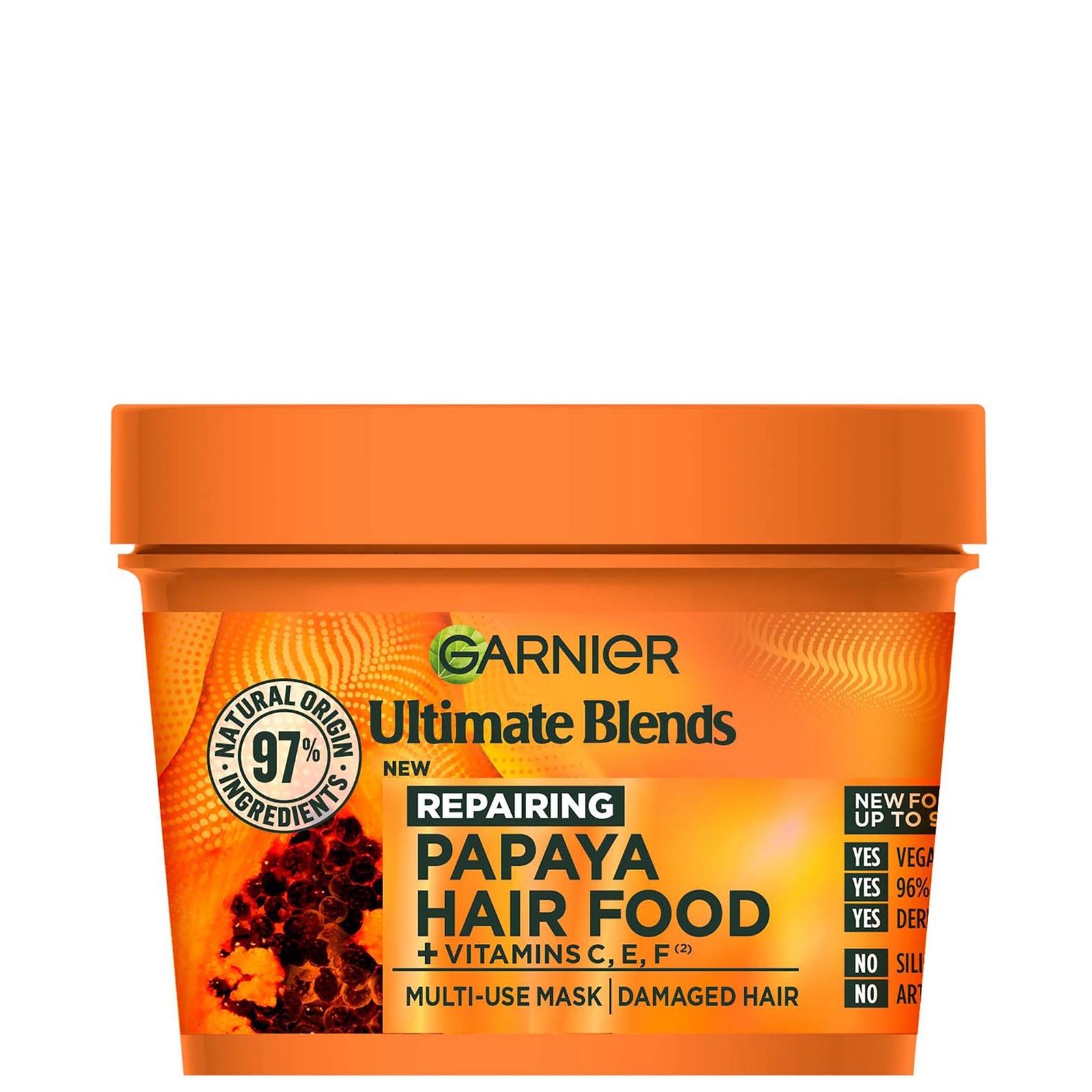 Garnier Ultimate Blends Hair Food Papaya 3-in-1-Behandlung mit Einer Maske für Geschädigtes Haar 390 ml von Garnier