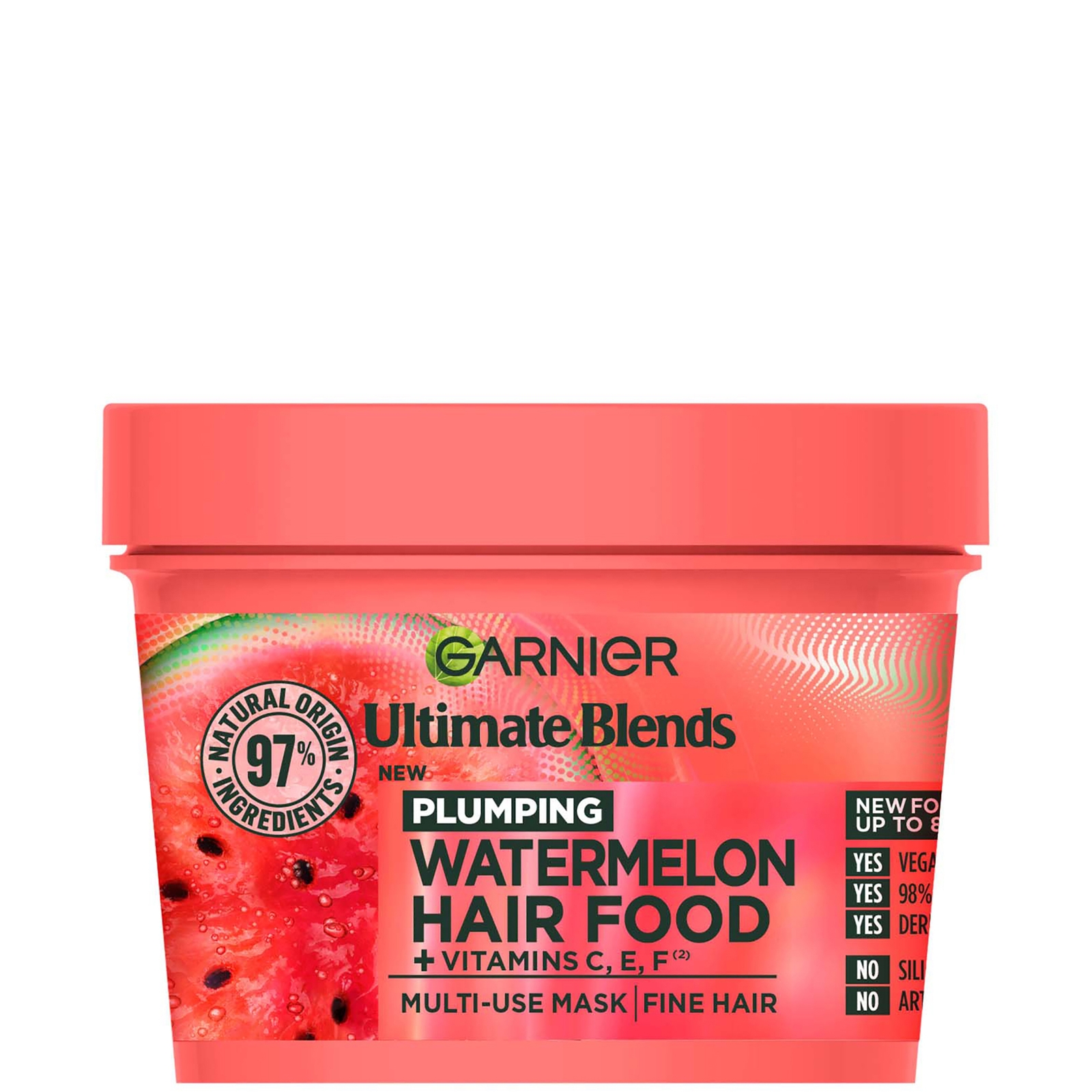 Garnier Ultimate Blends Plumping Hair Food Wassermelonen-3-in-1-Behandlung mit einer Maske 390 ml von Garnier