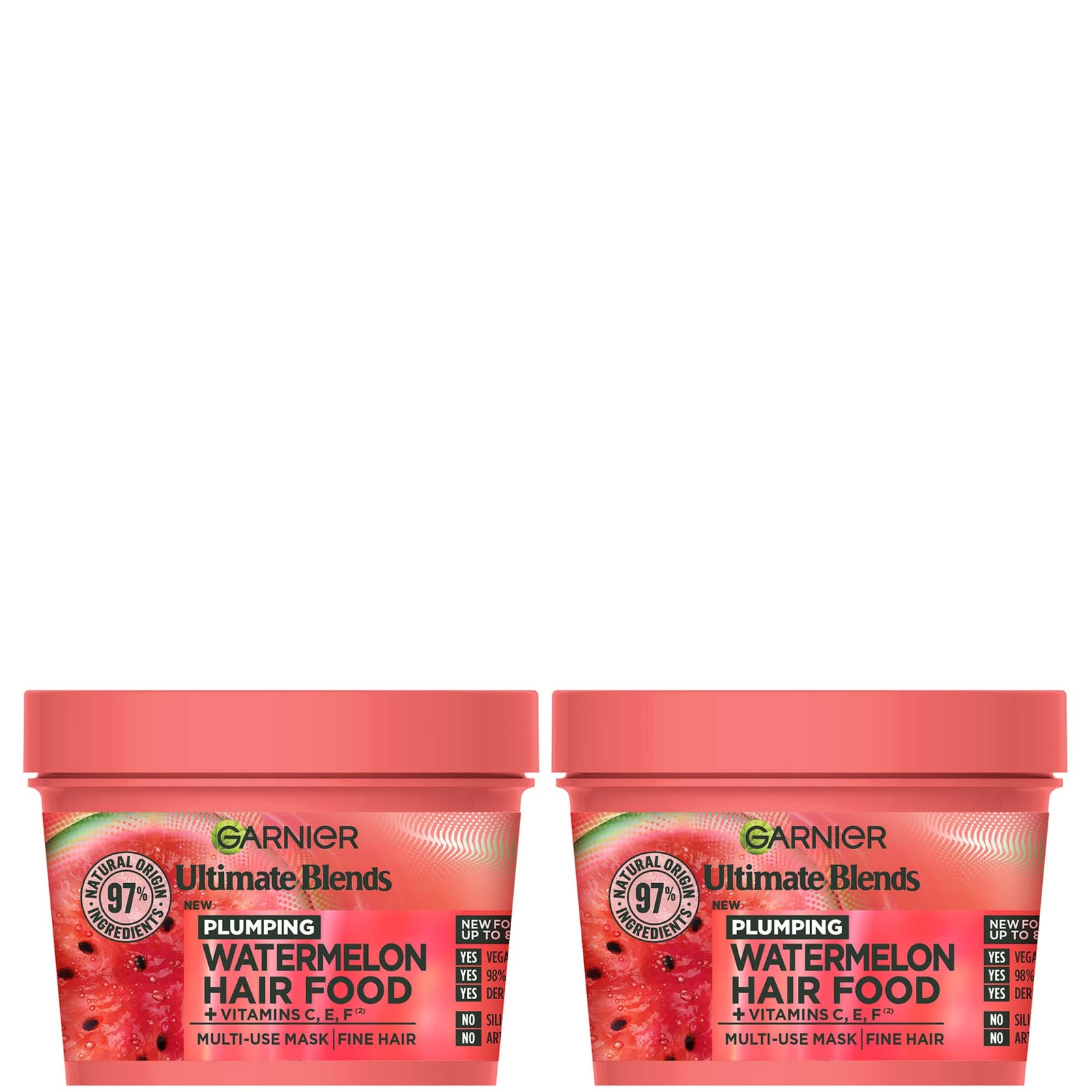 Garnier Ultimate Blends Watermelon 3-in-1 Plumping Hair Mask Duo von Garnier
