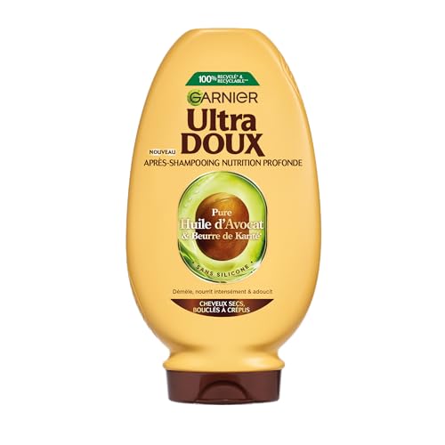 Garnier Ultra Doux – Conditioner für trockenes, lockiges Haar – mit Avocadoöl und Sheabutter – cremige und cremige Textur – 250 ml – für Damen & Herren Garnier Ultra Doux – Conditioner für trockenes, lockiges Haar – mit Avocadoöl und Sheabutter – cremige und cremige Textur – 250 ml – für Damen & Herren von Garnier