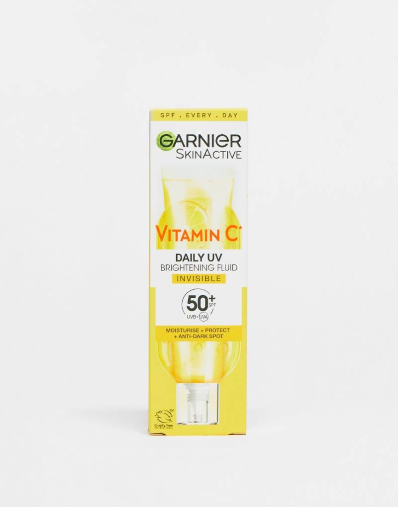 Garnier - Vitamin C Daily UV, Invisible Brightening Fluid - Aufhellende Feuchtigkeitscreme mit LSF 50, 40ml-Keine Farbe von Garnier
