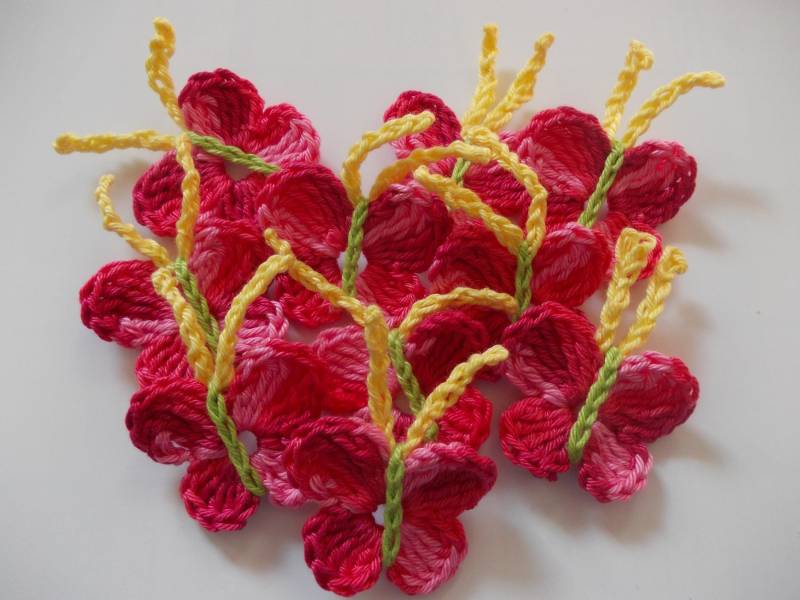 10 Gehäkelte Schmetterlinge - Catalin von Garnmaus