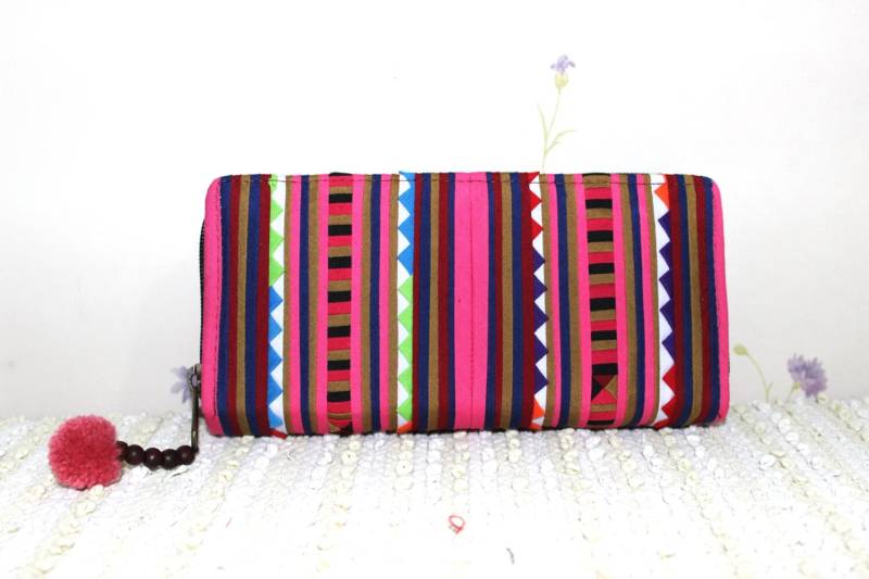 Bunte Hmong Patchwork Geldbörse Clutch - Fep1501 von GaroonBags