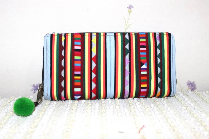 Bunte Hmong Patchwork Geldbörse Clutch - Fep1503 von GaroonBags