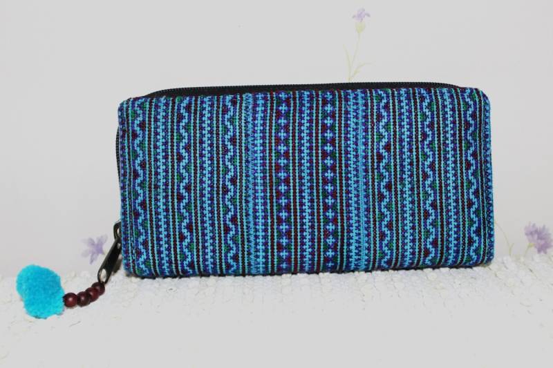 Bunte Hmong Patchwork Geldbörse Clutch - Fne1508 von GaroonBags