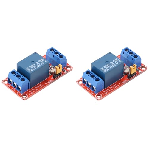 2 Stück 12 V Hoch- oder Tiefauslöser 1-Kanal-Optokoppler-Relaismodulplatinen Patch-Optokoppler-Isolationsrelaismodul von Garosa