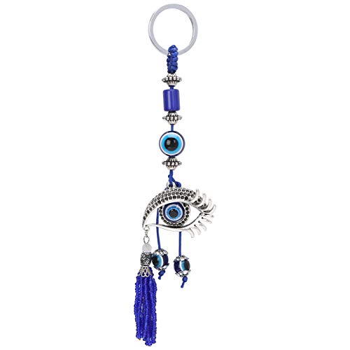 Garosa 17,5 cm Evil Eye Schlüsselbund Türkischer augenförmiger Schlüsselring für Auto hängendes Ornament Amulett Charm Anhänger Segen Geschenk von Garosa