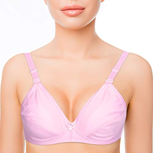 Mutterschaftsunterwäsche Frauen Breathable BHS Nahtlose Baumwolle Spitze Frontöffnung Drahtfrei Komfort Unterstützung Schwangere Schwangerschaft Stillen BHS (Pink38/85) von Garosa