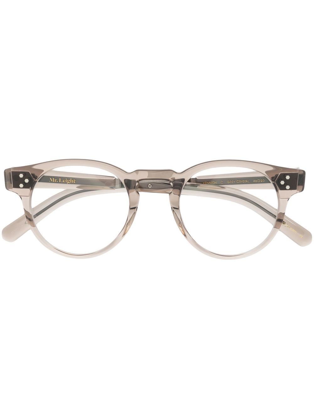 Garrett Leight Brille mit rundem Gestell - Grau von Garrett Leight