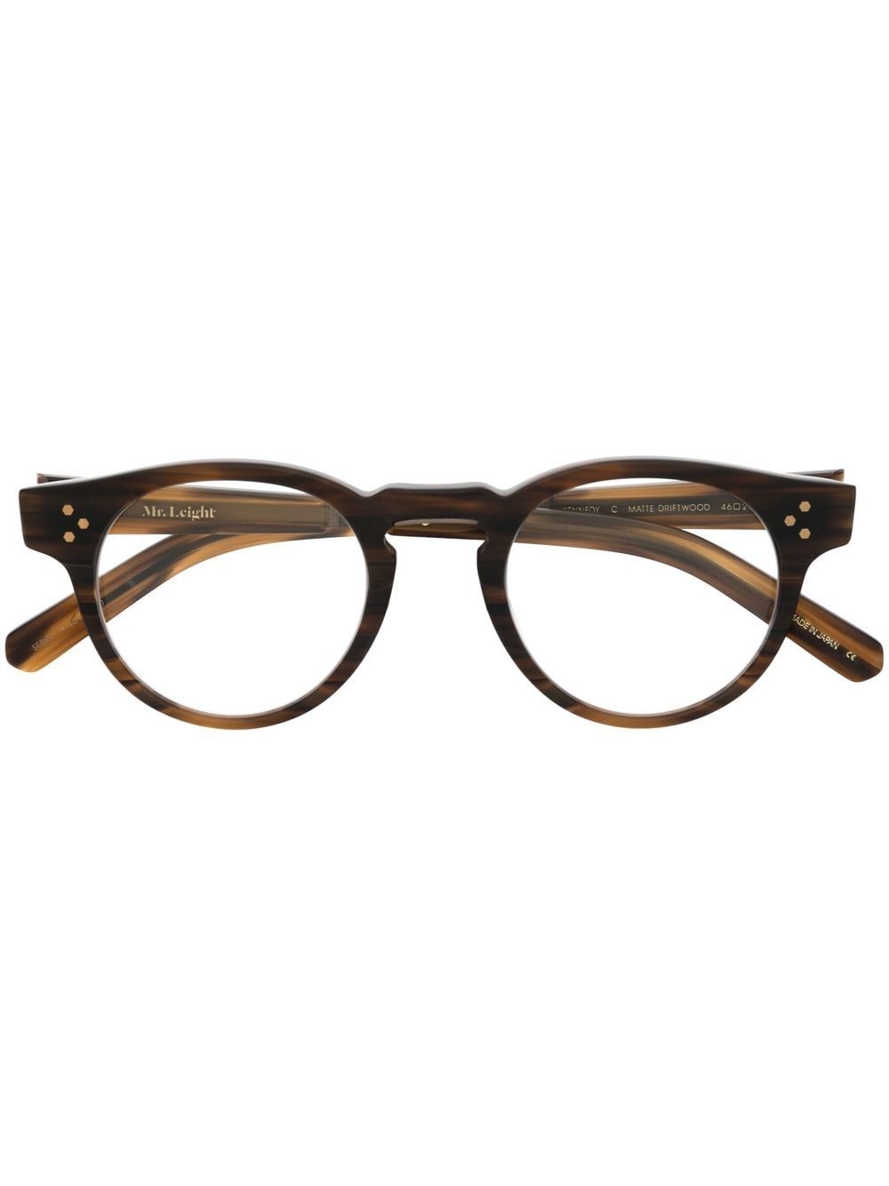 Garrett Leight Runde Brille in Schildpattoptik - Braun von Garrett Leight