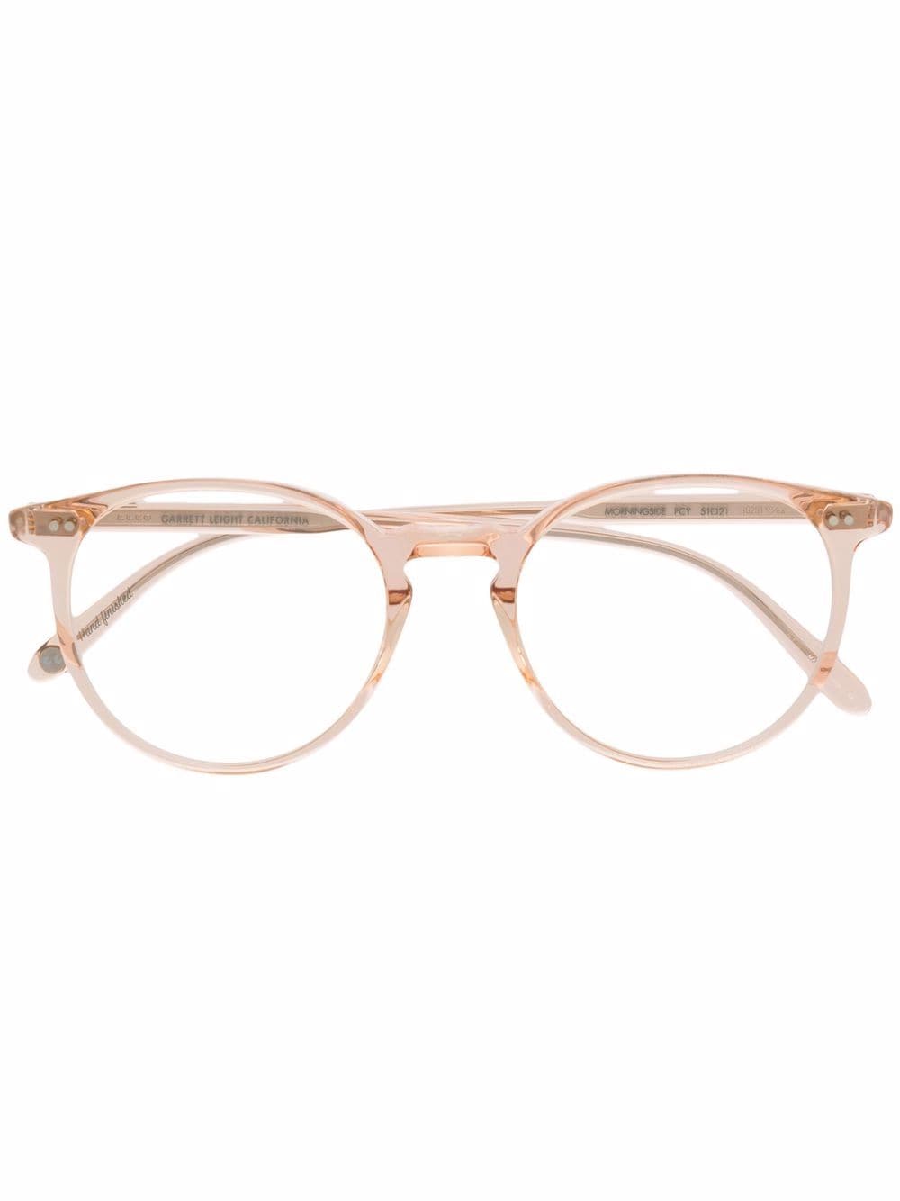 Garrett Leight Brille mit rundem Gestell - Nude von Garrett Leight