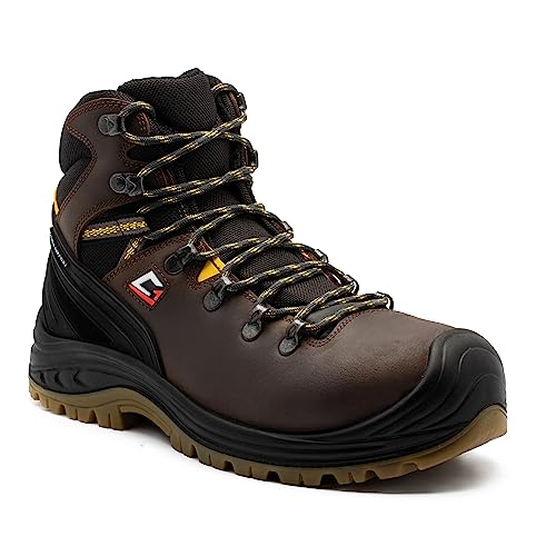 GARSPORT Herren Motion MID 3 S3 Safety Shoe, BRAUN/GELB, 41 EU von Garsport