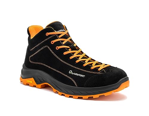 GARSPORT Herren Rozes MID Trekking Shoe, SCHWARZ/ORANGE, 42 EU von Garsport
