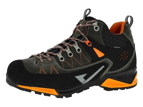 Garsport Sicherheitsschuhe Mountain Tech Mid W7 S7S wasserdichte und leichte Herren Arbeitsschuhe mit griffiger Laufsohle und Membrane Antracite/Orancio EU 47 von Garsport