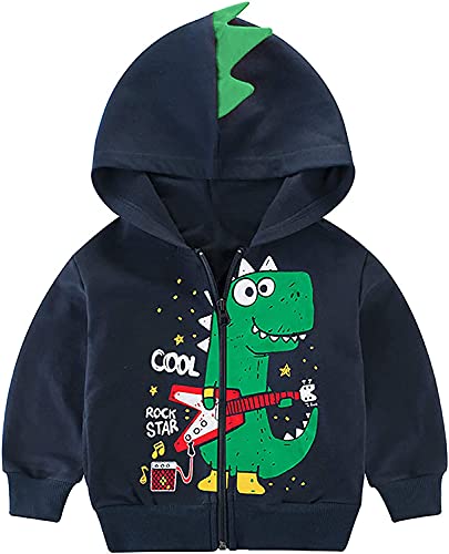 Garsumiss Kids Hooded Jungen Dinosaurier Sweat Shirt,Pattern 5,Tag 100/1-2 Jahre von Garsumiss