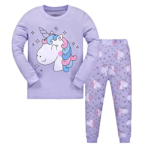 Garsumiss Mädchen Schlafanzug Giraffe Baumwolle Kinder Langarm Pyjama 98 104 110 116 122 128 134 140 146,Pattern6,5 Jahre von Garsumiss