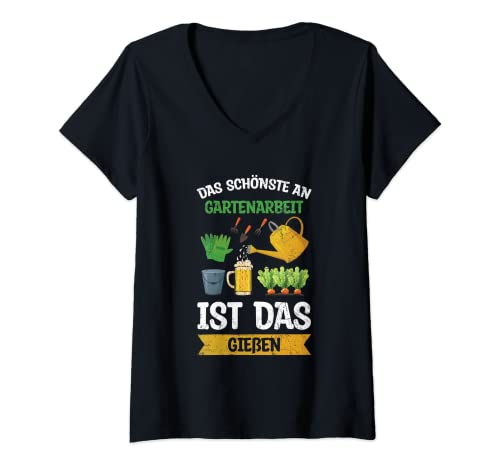 Damen Garten Gärtner Hobbygärtner Bier Gartenarbeit Spruch T-Shirt mit V-Ausschnitt Damen Garten Gärtner Hobbygärtner Bier Gartenarbeit Spruch T-Shirt mit V-Ausschnitt von Garten Und Bier Spruch Kleidung Für Hobbygärtner